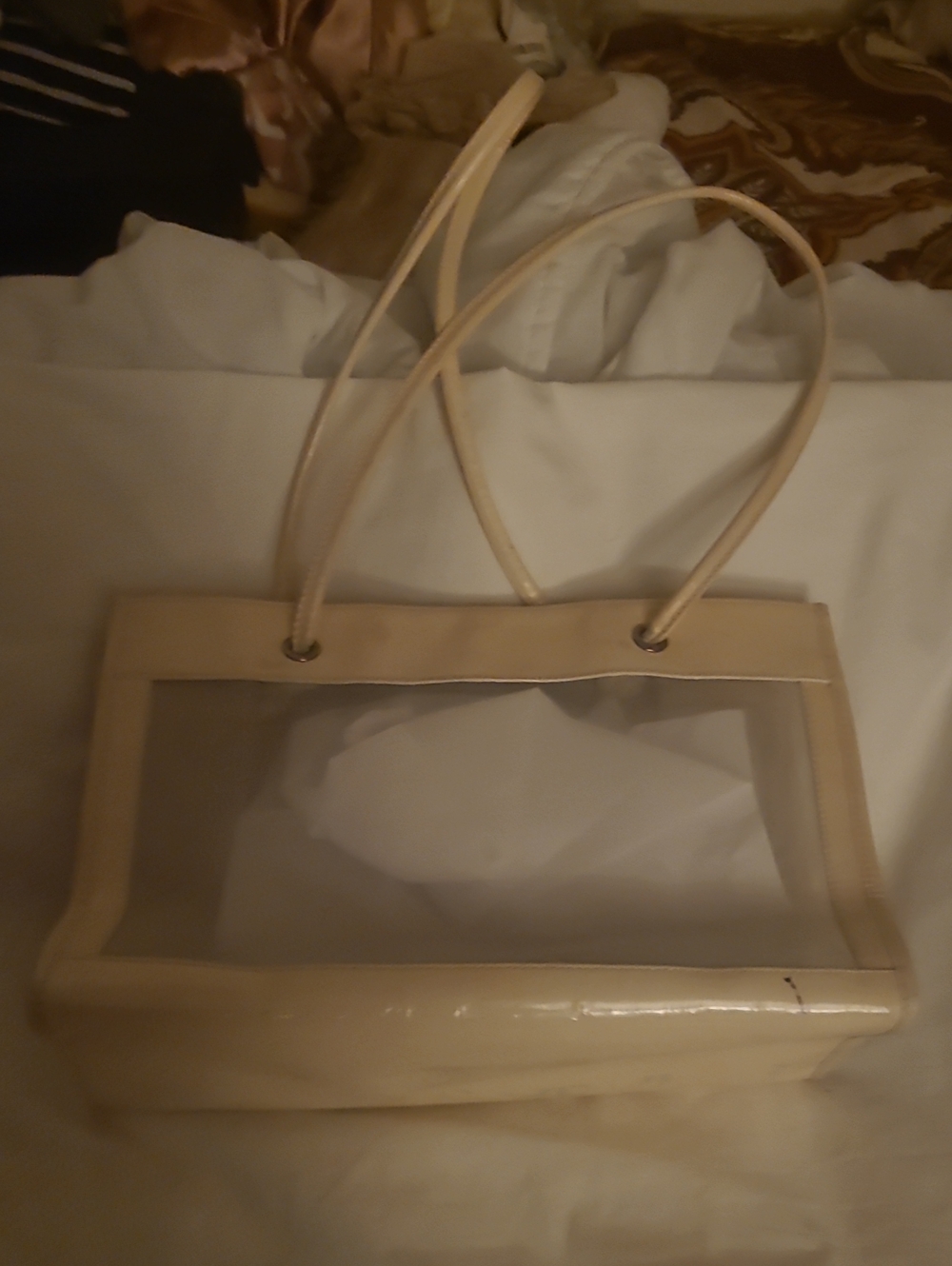 Fendi Cream Clear Logo Tote Bag - Picture 2 of 8